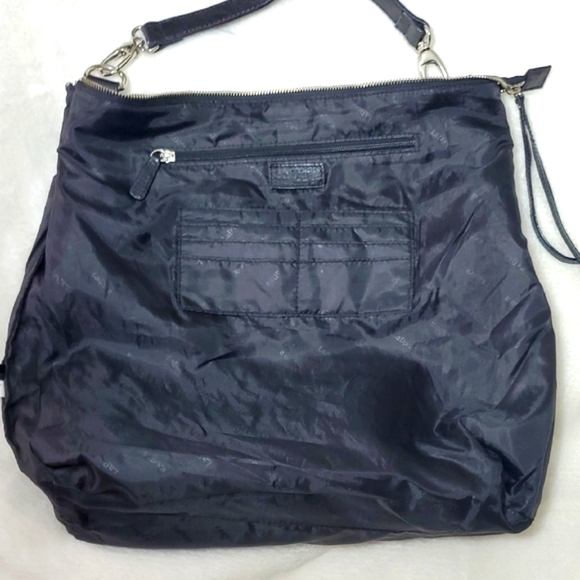 La DIVA | Italian Design Pebble Leather Shoulder Bag Tote Boho Style - Black - Picture 8 of 15